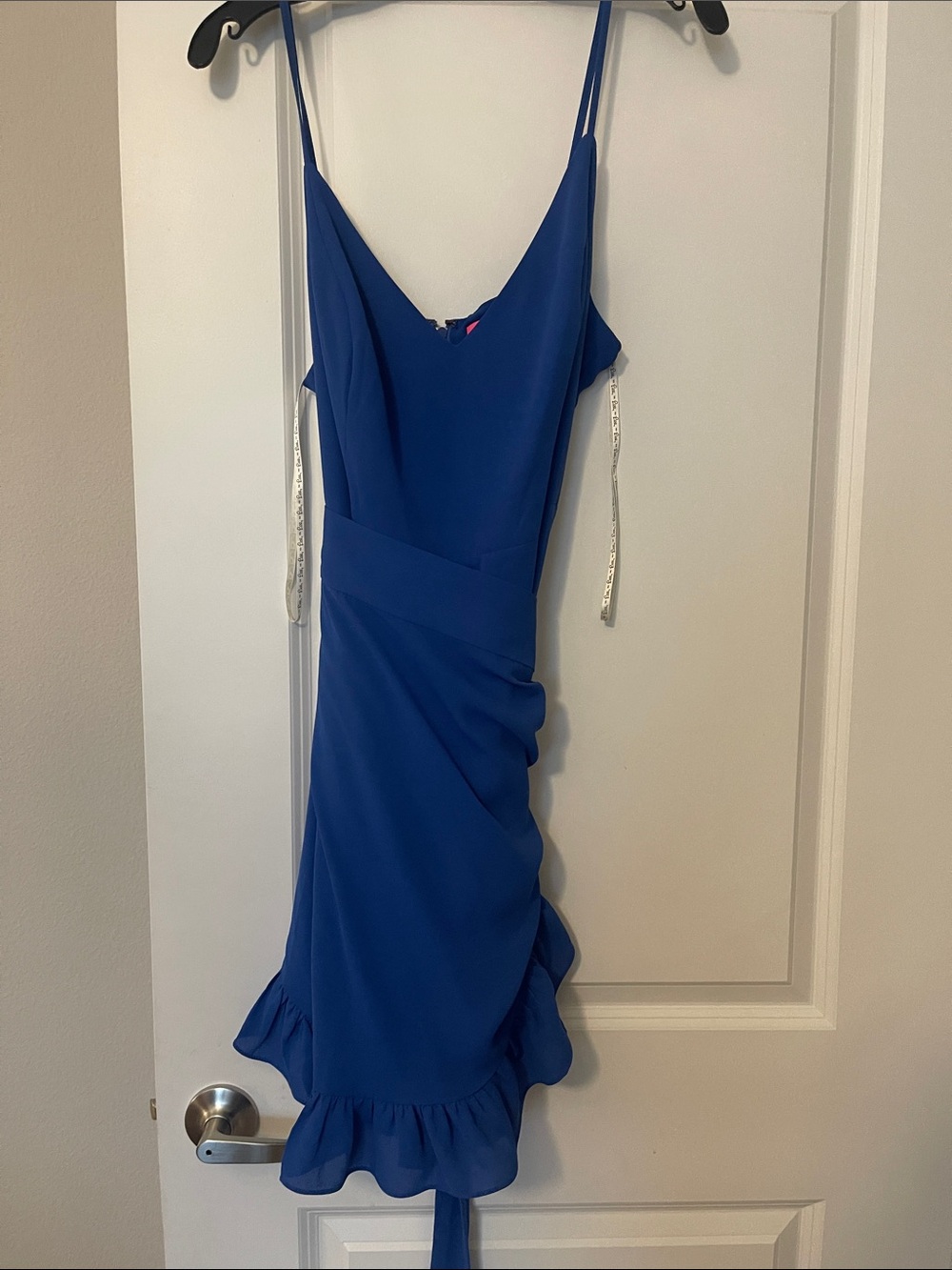 Lilly Pulitzer Cobalt Blue Ruffled Slip Dress